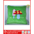 Yellow Cute Plush Soft Cushion with Flower Imprinted